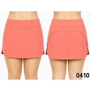 Lands' End Women's Active Performance Pull-On Skort Coral – Sz 14P- 0410nv